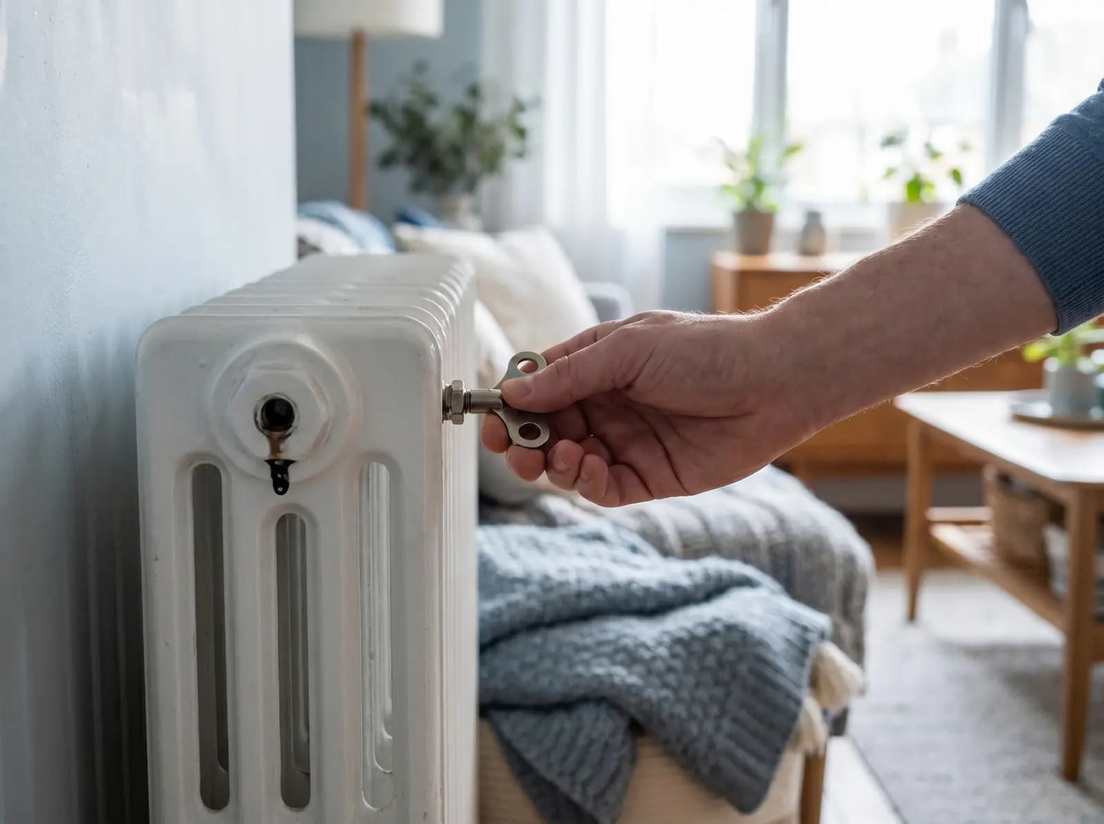 Heizkörper entlüften — Symptom für Probleme im Heizungswasser